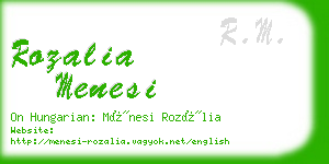 rozalia menesi business card